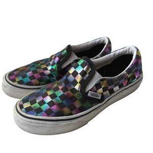 Vans Classic Slip-On Iridescent Checkerboard Sneakers